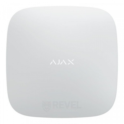Интеллектуальная централь Ajax Hub 2 Plus (8EU/ECG) UA white с поддержкой 2 SIM-карт, LTE и Wi-Fi, поддержкой датчиков с фотофиксацией тревог