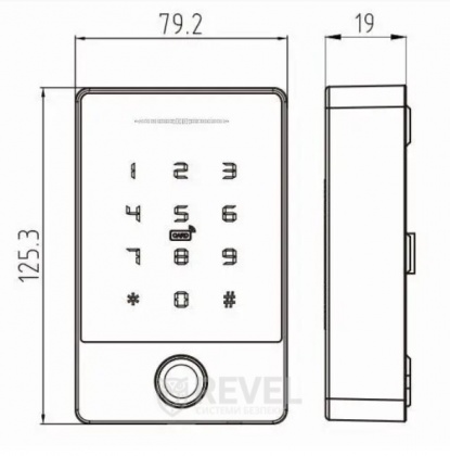 Биометрический контроллер с Bluetooth модулем и управлением через смартфон TTLOCK K-2 FP + ключи в подарок