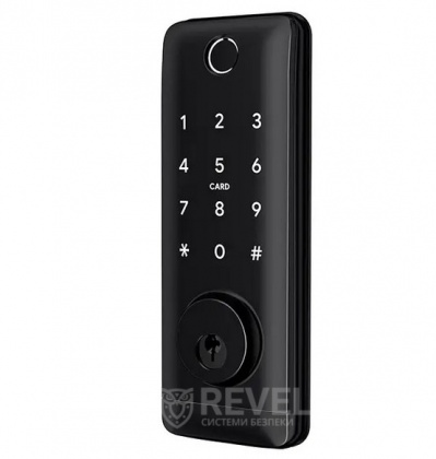 Умный дверной биометрический замок SEVEN LOCK SL-7764BF black