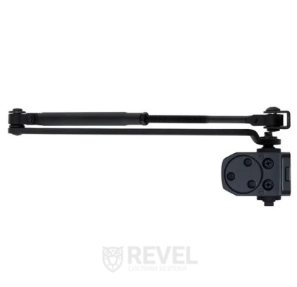 Доводчик двери 45-75 кг SEVEN DC-7743HP black (механизм фиксации дверей)