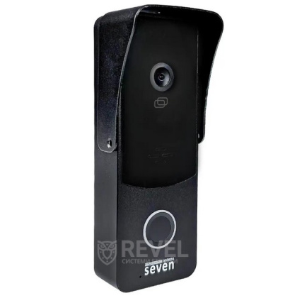 Вызывная панель домофона со встроенным контроллером и считывателем отпечатка пальца SEVEN CP-7508 FHD black