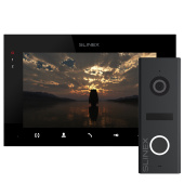 Комплект сеносрного 7" IPS FHD відеодомофону з детектором та записом Slinex KIT SQ-FHD (Black)