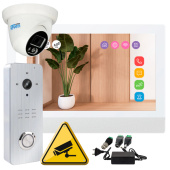 Wi-Fi домофон с дополнительной камерой SEVEN DP-7579 Cam Kit white (AI детекция человека, дозвон на телефон, Tuya Smart)