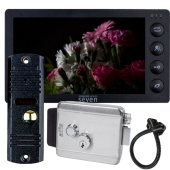 Домофон с электромеханическим замком SEVEN DP-7574 Lock Kit black (запись видео по детекции движения)