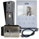 Комплект домофону з електромеханічним замком SEVEN DP–7542 Lock Kit white