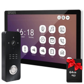 Комплект Wi-Fi видеодомофона 10" с переадресацией звонка SEVEN DP-7517Kit black