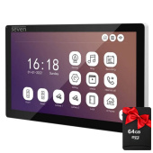 IP відеодомофон 10" з Wi-Fi та переадресацією дзвінка SEVEN DP-7517FHDW - IPS black