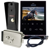 Комплект домофона с электромеханическим замком SEVEN DP–7542 Lock Kit black