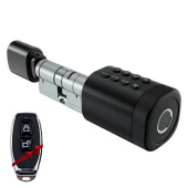 Умный Bluetooth дверной биометрический замок (цилиндр) SEVEN LOCK SL-7774BF (35-90мм) (black)