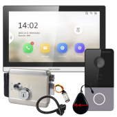 Беспроводной Wi-Fi домофон с замком и Wi-Fi панелью со считывателем Hikvision Smart Home (управление со смартфона)