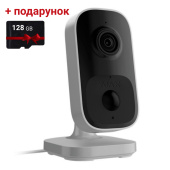 4Мп Wi-Fi камера відеоспостереження Ajax IndoorCam white з ІЧ-датчиком руху та вбудованим ШІ