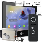 Wi-Fi видеодомофон на калитку частного дома с замком NeoLight Alpha Hybrid Home Kit Black