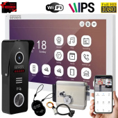 WiFi 10" домофон із замком на хвіртку Seven Smart Home Pro white (дозвон на телефон, запис відео, вбудований зчитувач)