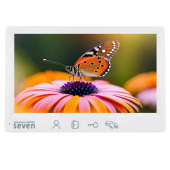Видеодомофон 7" с записью видео по движению SEVEN DP–7571 FHD white