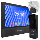 Комплект Wi-Fi домофона, FullHD панели и дополнительной камеры Slinex Sonik AI Video Kit black (AI детекция и дозвон на смартфон)