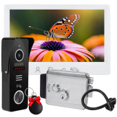 Комплект домофона, видеопанели со считывателем и электрозамка SEVEN DP–7571 Rfid Kit white