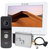 Домофон для приватного будинку з електромеханічним замком BCOM BD-780FHD White Kit Home (запис відео за детекцією)