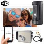 Комплект IP Wi-Fi домофона с замком и антивандальной панелью вызова HikVision Kit Home WF White (управление со смартфона)
