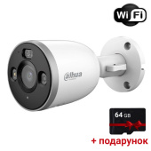 5Мп Wi-Fi камера видеонаблюденя Dahua DH-F5D-PV (2,8мм) + карта памяти SD 64Гб в подарок