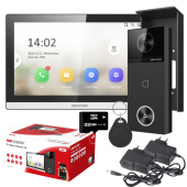 Комплект IP видеодомофона Hikvsion DS-KIS610-P (4MP, Wi-Fi, PoE, IP65, управление двумя замками, мобильное приложение Hik-Connect)