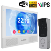 Wi-Fi відеодомофон з AI-детекцією руху та переадресацією виклику на мобільний додаток Slinex Sonik AI Kit white