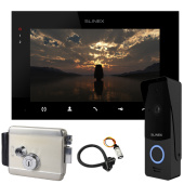 Full HD комплект видеодомофона с электромеханическим замком Slinex SQ-07MTHD-Lock-Kit Black