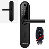 Умный дверной биометрический замок SEVEN LOCK SL-7768BF (85мм) black (без врезной части)