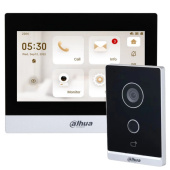 Комплект 7" IP Wi-Fi видеодомофона и Wi-Fi видеопанели со считывателем Dahua DHI-WF86-CR-KIT (дозвон и управление с телефона)