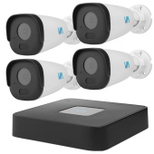 Комплект 2Мп IP вуличного IP67 відеоспостереження на 4 камери зі звуком VIA SECURITY VS-B22AS-2MP-4MIC