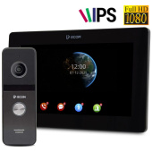 Комплект 7" сенсорного видеодомофона с детектором движения BCOM BD-770FHD Black Kit