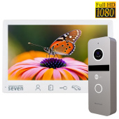 Комплект Full HD відеодомофону з детекцією та записом руху SEVEN DP–7571FHD-Neo Kit box (white)