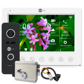 Wi-Fi домофон для частного дома с электромеханическим замком NeoLight Smart Home White (Kappa + HD WF с записью и дозвоном на телефон)