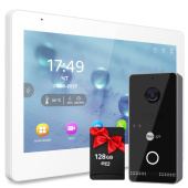 IP комплект беспроводного видеодомофона 10" NeoLight Mezzo Hybrid IPW Kit White (панель OPTIMA IPW) — дозвон на телефон и запись видео