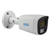 8Мп купольна IP відеокамера з мікрофоном та подвійним підсвічуванням SEVEN IP-7228PA-DL white (2,8 мм)