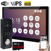 Комплект Wi-Fi відеодомофону 10" з переадресацією виклику SEVEN DP-7517Kit black