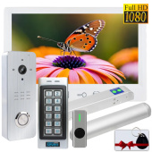 Домофон з електроригельним замком та кодовою клавіатурою в офіс Seven FHD Office Kit (white / black)