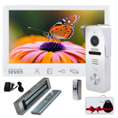 Комплект контролю доступу з домофоном та електрозамком SEVEN DP–7571 Office Kit (white / black)