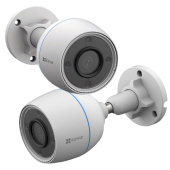 2Мп Smart Home Wi-Fi вуличне відеоспостереження на 2 камери з ІЧ підсвічуванням та мікрофоном Ezviz CS-H3C-2MP-KIT