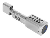 Умный Bluetooth дверной биометрический замок (цилиндр) SEVEN LOCK SL-7773BF silver (40-106 мм)