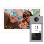 Беспроводной WiFi домофон и панель со считывателем Hikvision DS-WF63-KV2R-KIT White (возможность управления замком и воротами)