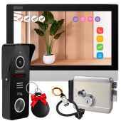 Комплект wi-fi домофона и электромеханического замка SEVEN DP–7579 Rfid Kit black с переадресацией вызова на мобильный телефон