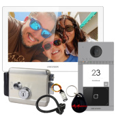 Бездротовий WiFi домофон із замком Hikvision DS-WF63-KV2R-EM White (управління замком та воротами, дозвон на телефон)