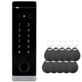 Біометричний Bluetooth контролер доступу з Face ID, відбитком пальця та клавіатурою SEVEN CR-7479BFF MIFARE (керування зі смартфону)