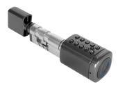 Умный Bluetooth дверной биометрический замок (цилиндр) SEVEN LOCK SL-7773BF black (40-106 мм)