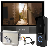 Комплект відеодомофону з електромеханічним замком Slinex KIT Home Pro Black