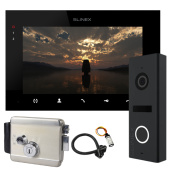 Full HD комплект відеодомофону з електромеханічним замком Slinex SQ-07MTHD-Lock-Kit Black