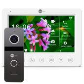 Комплект Wi-Fi FHD домофону з дозвоном на телефон та записом Neolight NeoKIT HD WF White (Kappa + HD WF + Solo FHD)