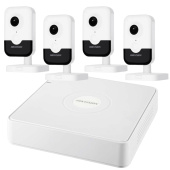 Комплект 2Мп IP видеонаблюдения с двусторонним звуком и смарт функциями Hikvision DS-23G2W-2MP-4MIC