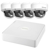2Мп IP PoE Smart Hybrid Light відеоспостереження зі звуком і аналітикою Hikvision DS-G2SHL-2MP-4DOME