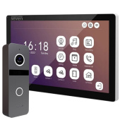 Комплект Wi-Fi видеодомофона 10 дюймов с переадресацией звонка SEVEN DP-7517Kit Neo black (с видеопанелью SOLO FHD)